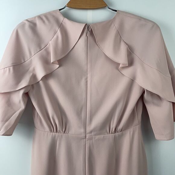 H Halston Primrose Light Pink Flutter Dress US 2 - Picture 7 of 10